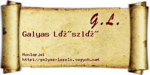 Galyas László névjegykártya