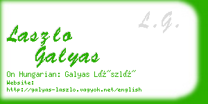 laszlo galyas business card